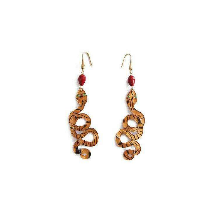 Snake Earrings Halloween Brooch by Laliblue