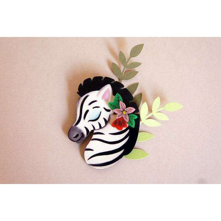 Solidarity Zebra Brooch by Laliblue