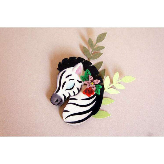 Solidarity Zebra Brooch by Laliblue