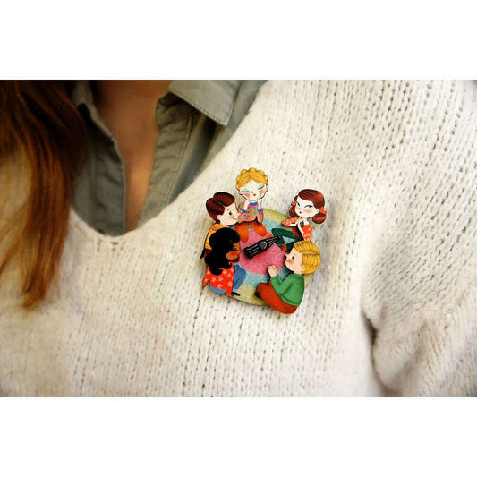 Spin the Bottle Game Brooch by Laliblue