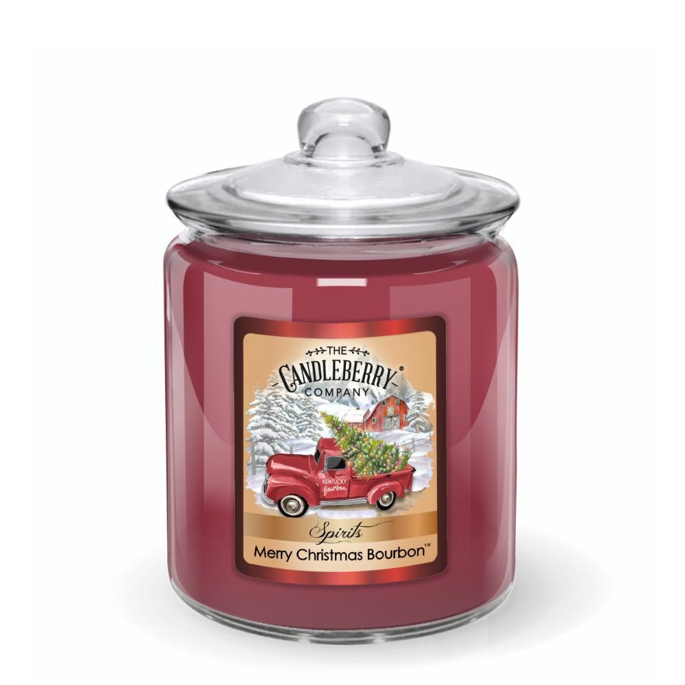 a red candle in a glass jar