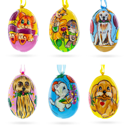 a group of painted eggs