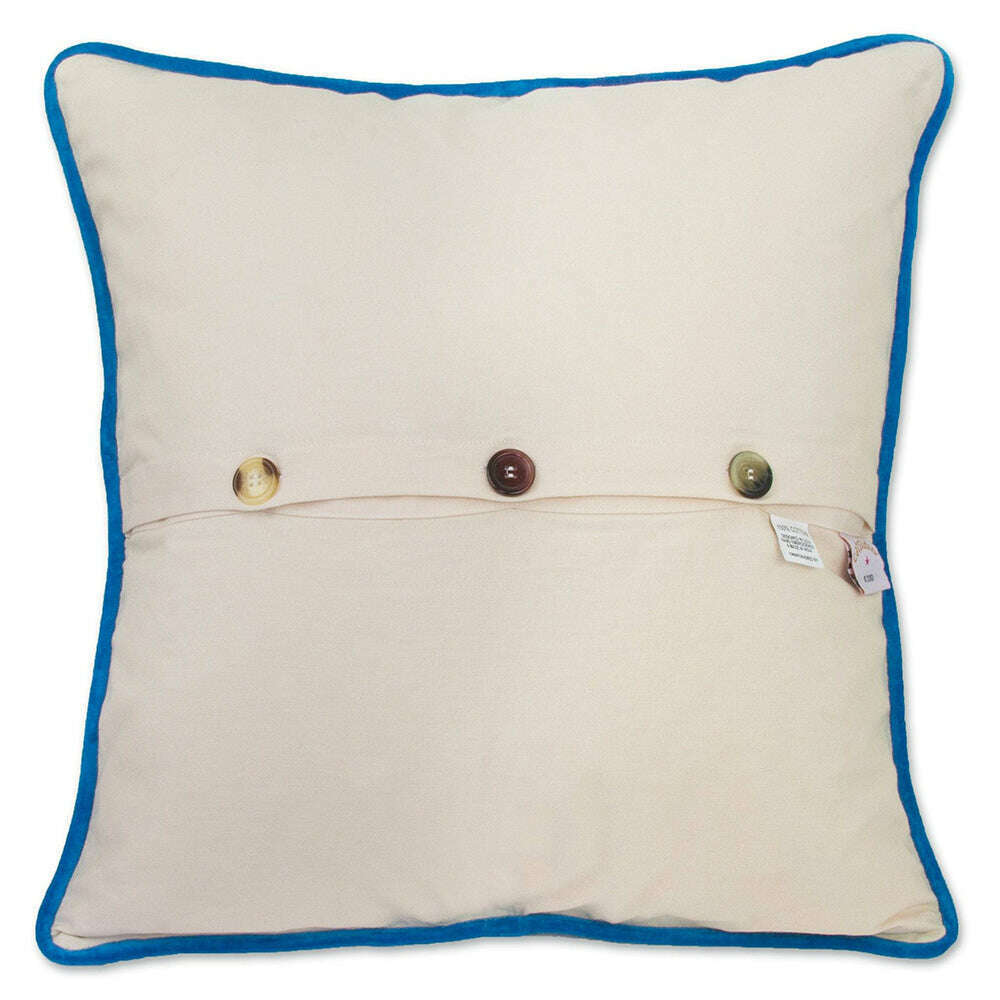 St. Augustine, FL Hand-Embroidered Pillow