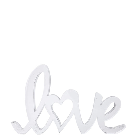 Clear Acrylic Cursive Love Stand Alone
