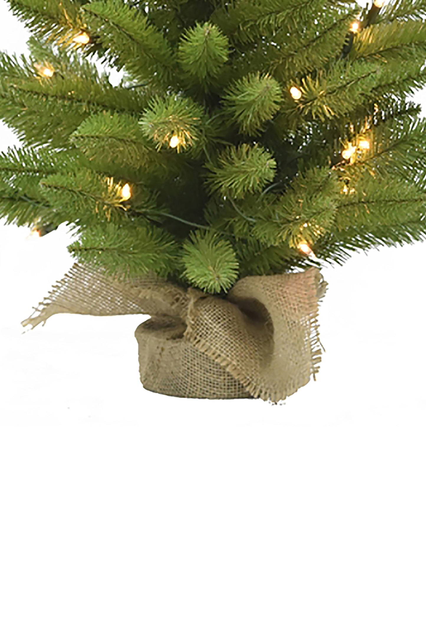 3' Prelit Tabletop Christmas Tree with Burlap Base