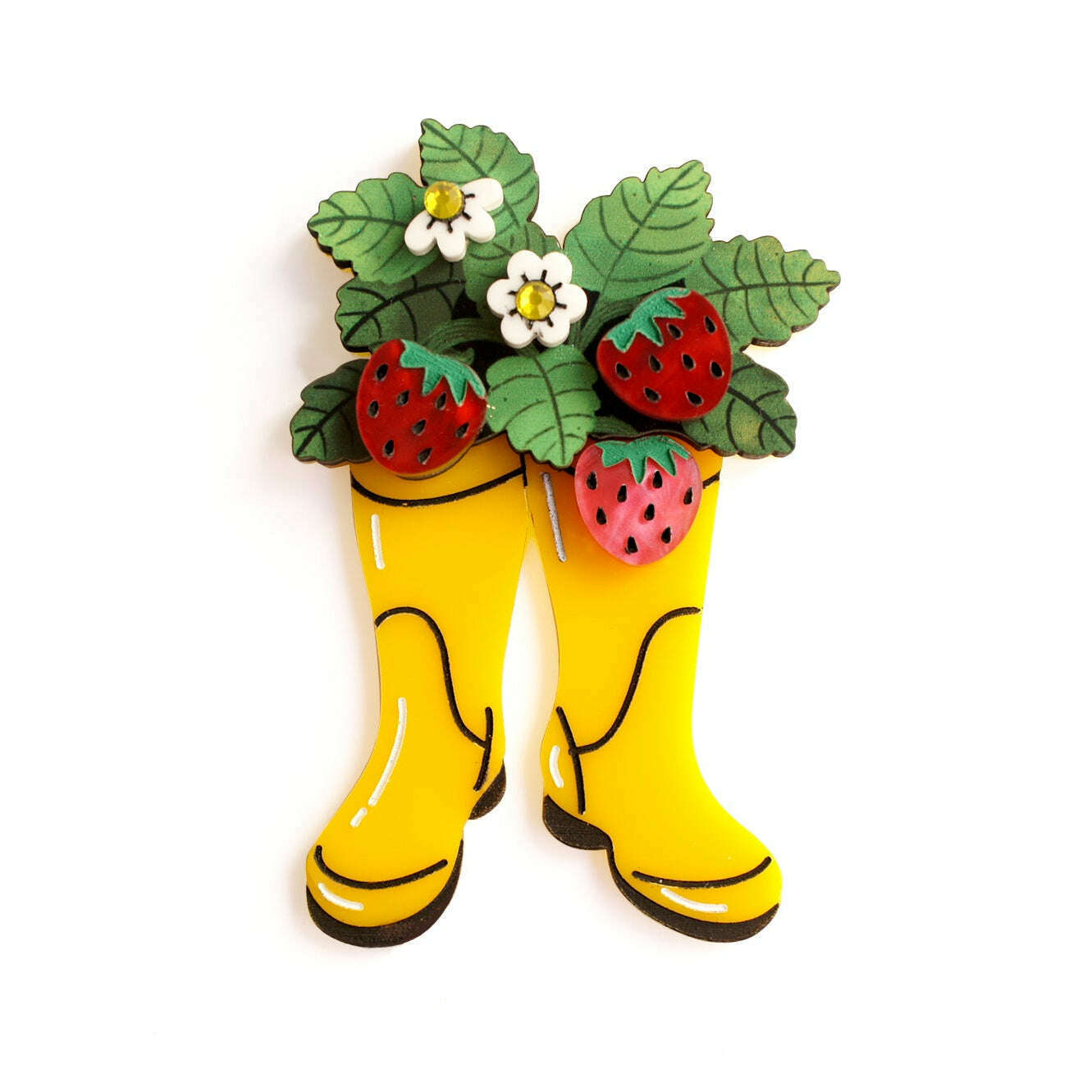 Strawberry Boots Brooch
