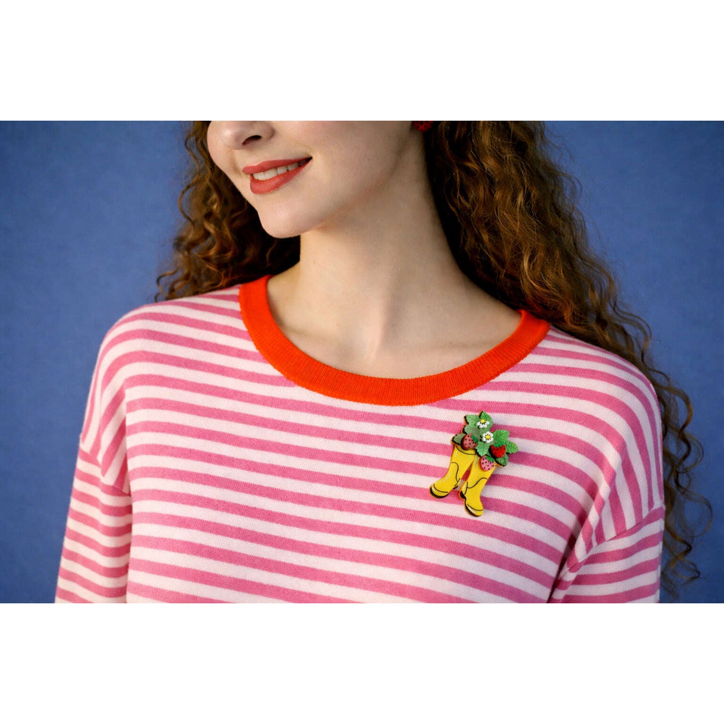 Strawberry Boots Brooch