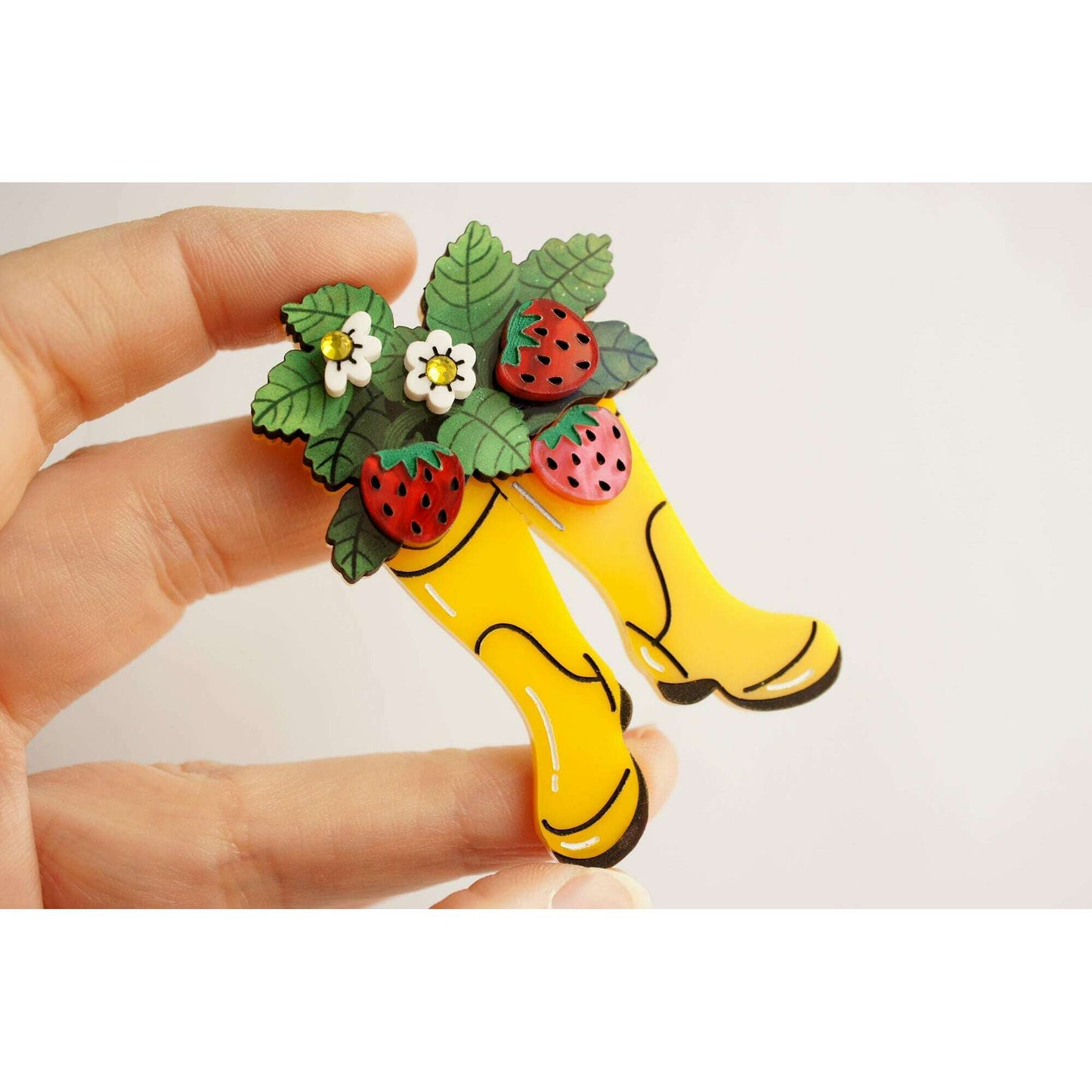 Strawberry Boots Brooch
