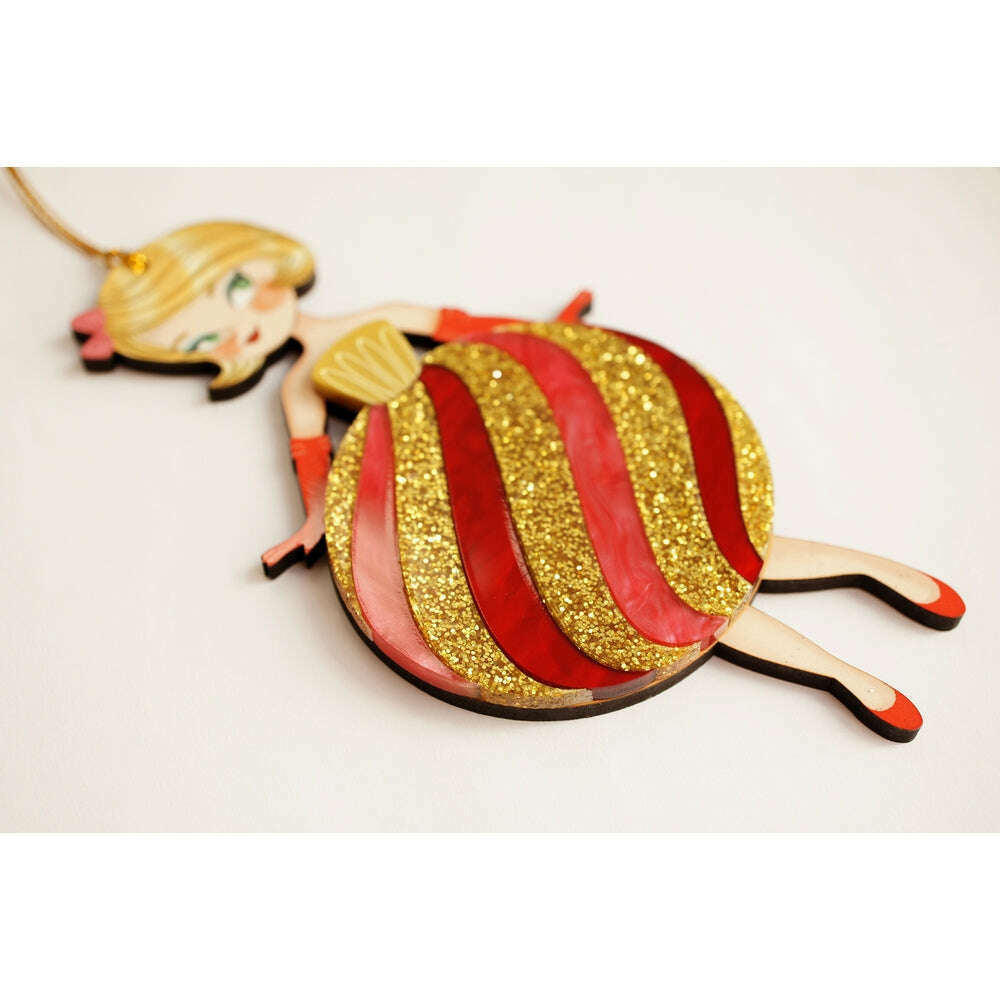 Striped Christmas Tree Ornament by Laliblue