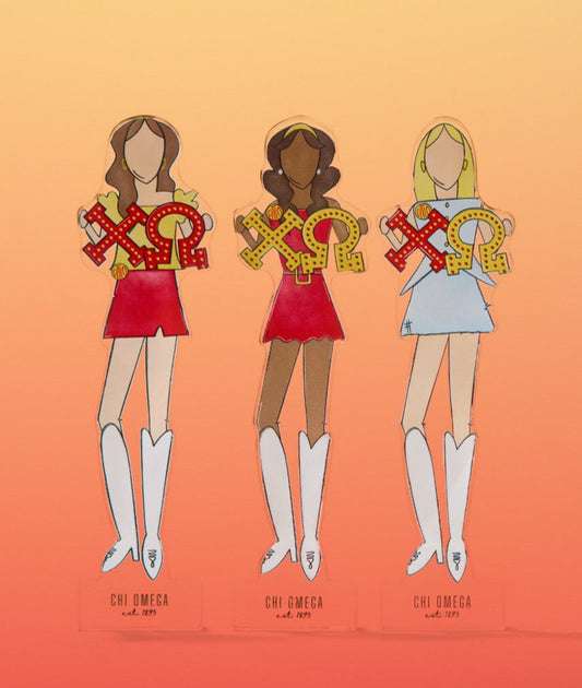 Chi Omega Acrylic Block Shelfie