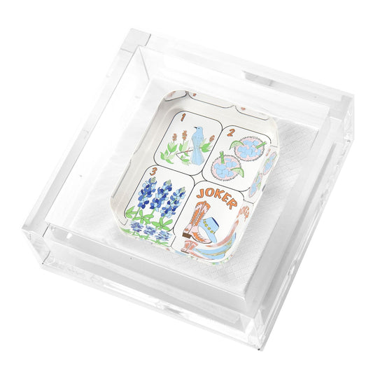 a close-up of a card tray