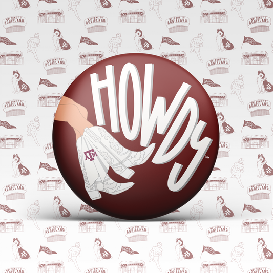 Howdy Boots Button