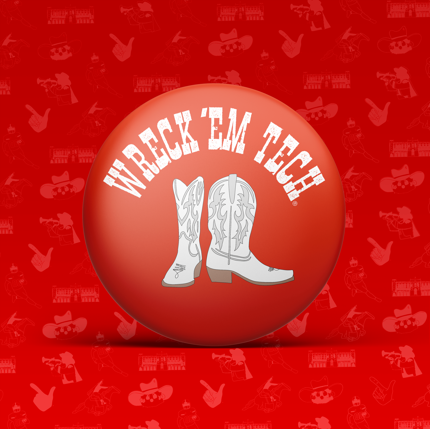 Wreck 'Em Tech Boots Button