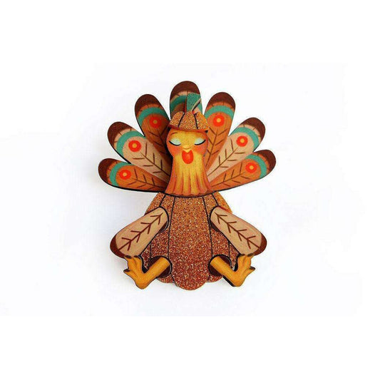 Thanksgiving Turkey Brooch by Laliblue
