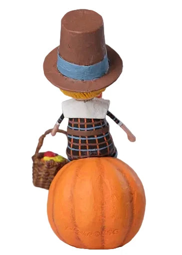 Thankful Thad Thanksgiving Figurine by Lori Mitchell — 7-Inch Folk Art Collectible (New 2026)