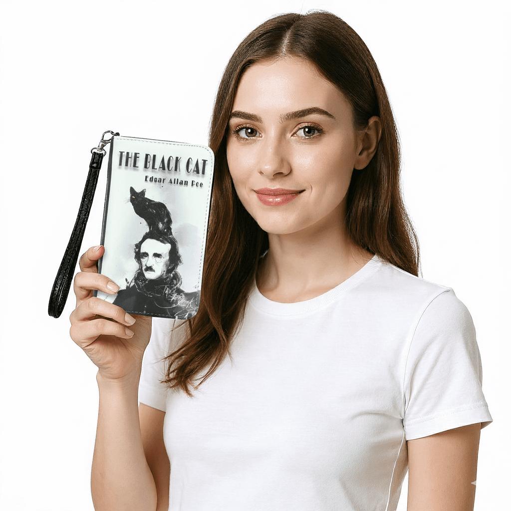 The Black Cat by Edgar Allan Poe Wallet in Vinyl
