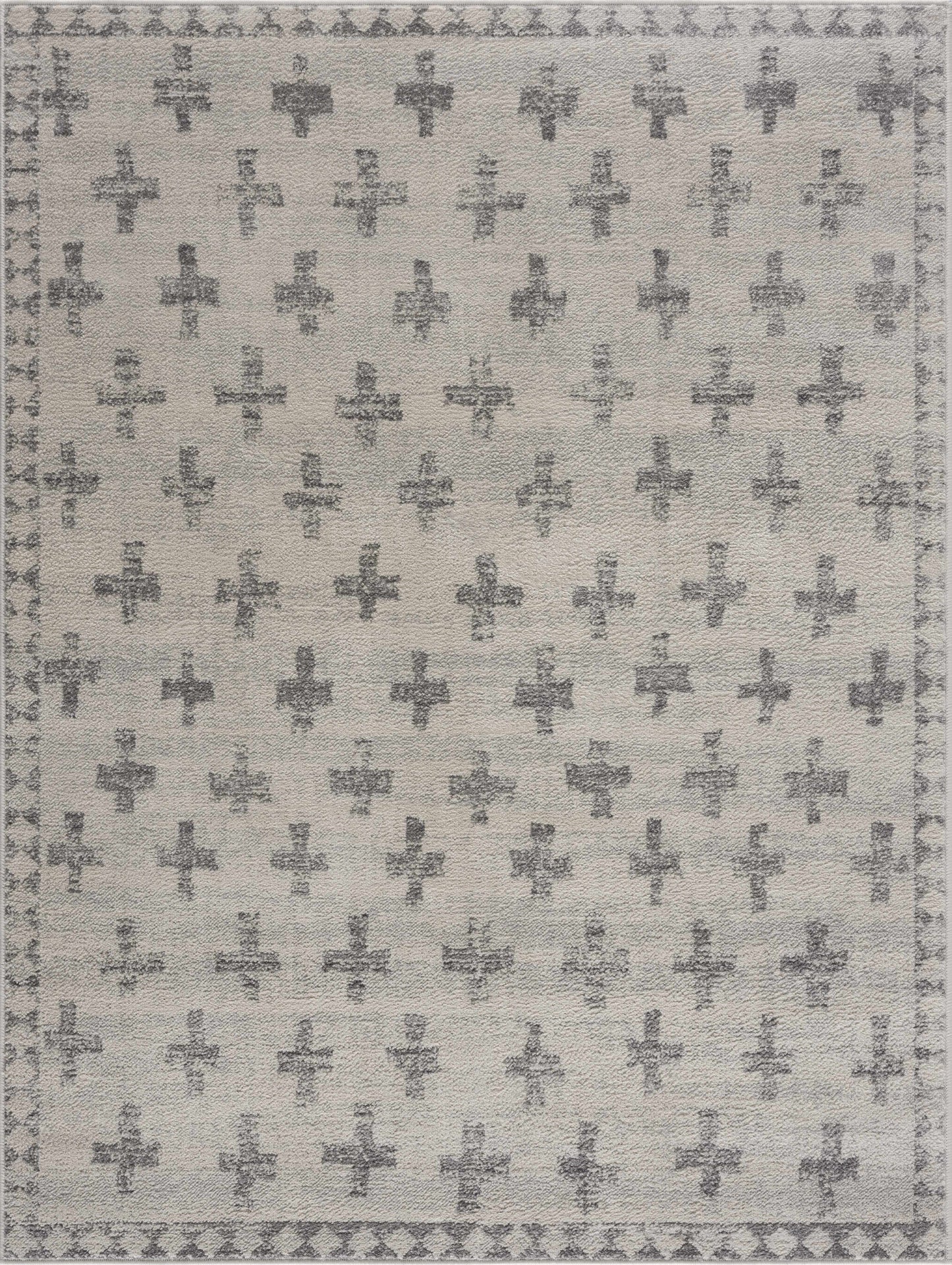 Tigris Swiss Cross Ivory&Gray Area Rug - Clearance