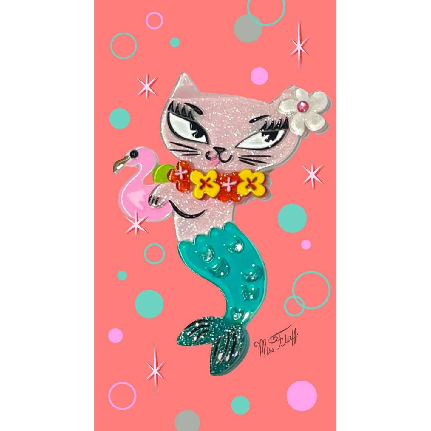 Tiki Merkitty Brooch by Miss Fluff x Lipstick & Chrome