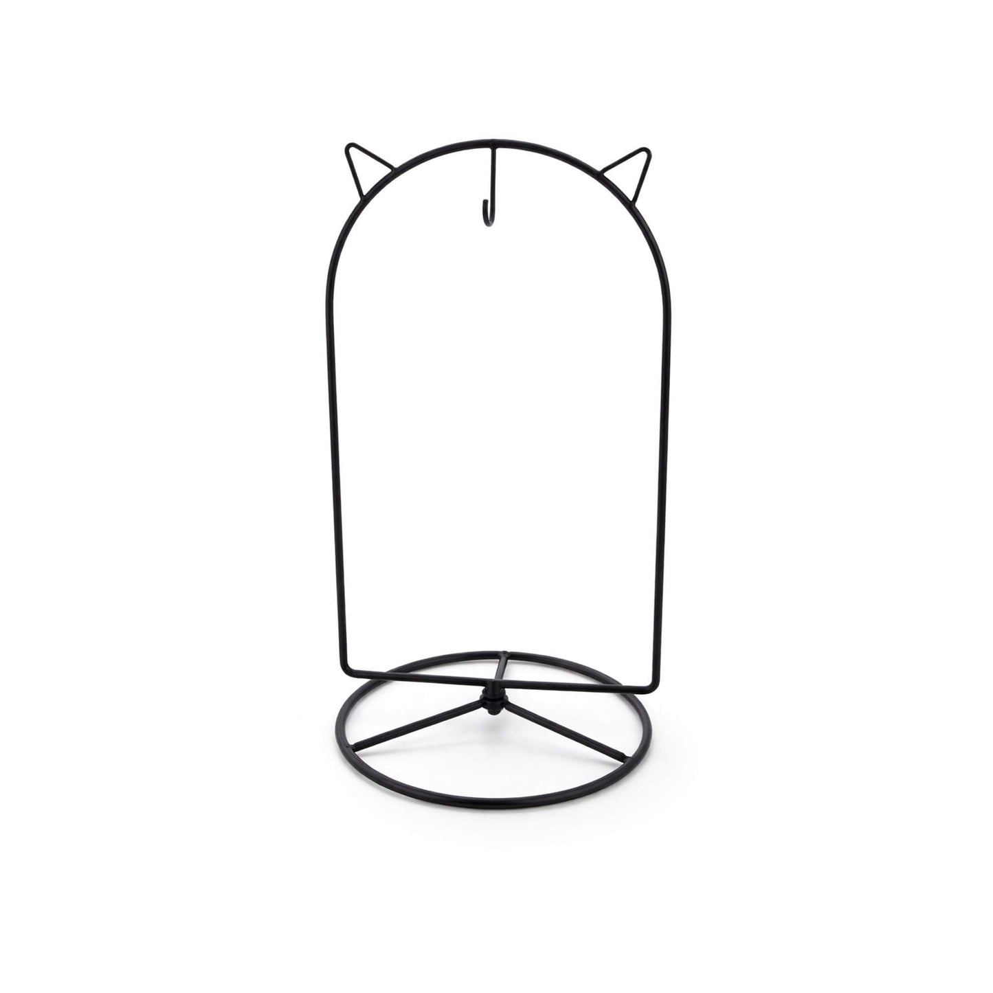 Black Cat Hanging Photo Picture Frame and Metal Ornament Stand 9.25 Inches