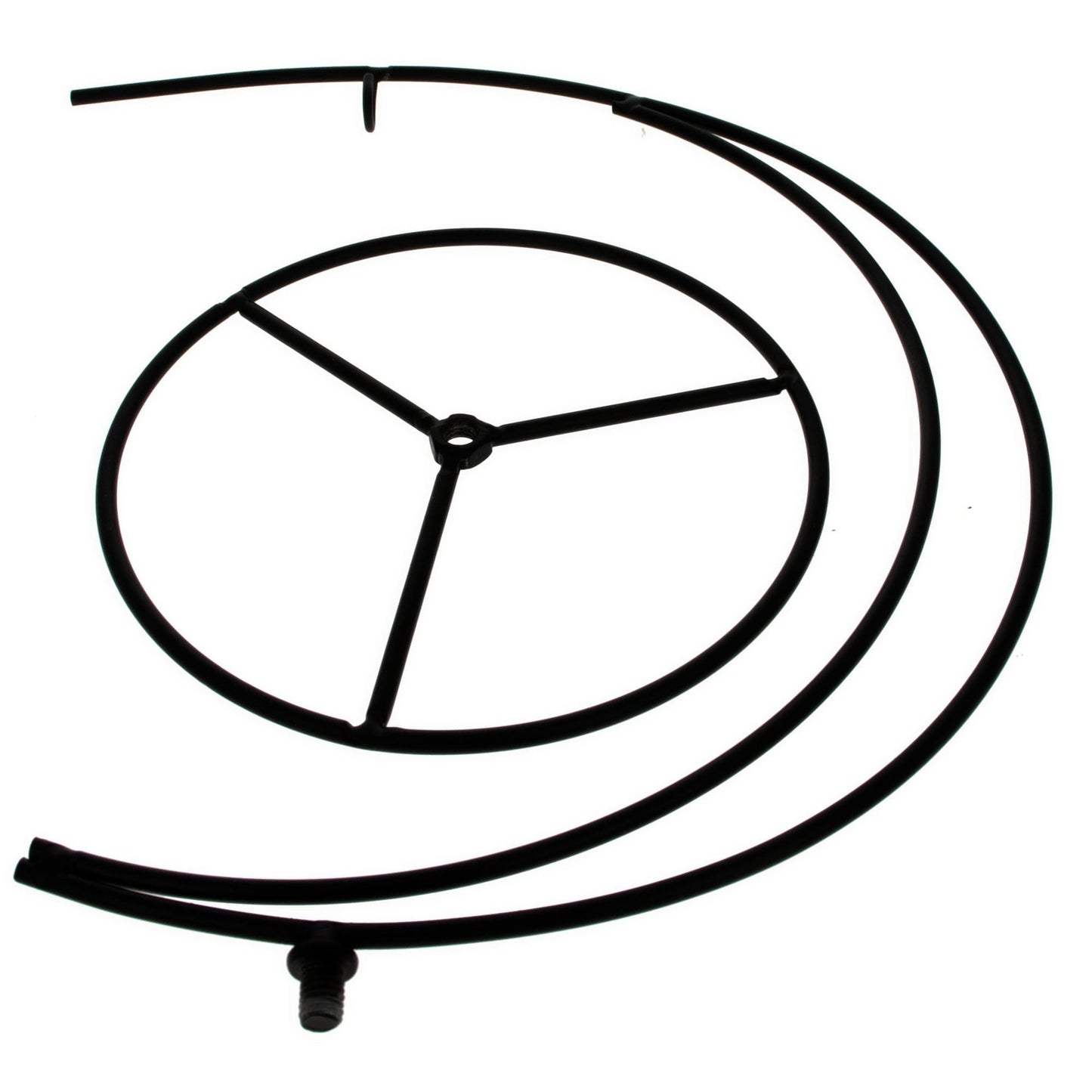 Double Curve Crescent Black Metal Ornament Display Stand 9.25 Inches