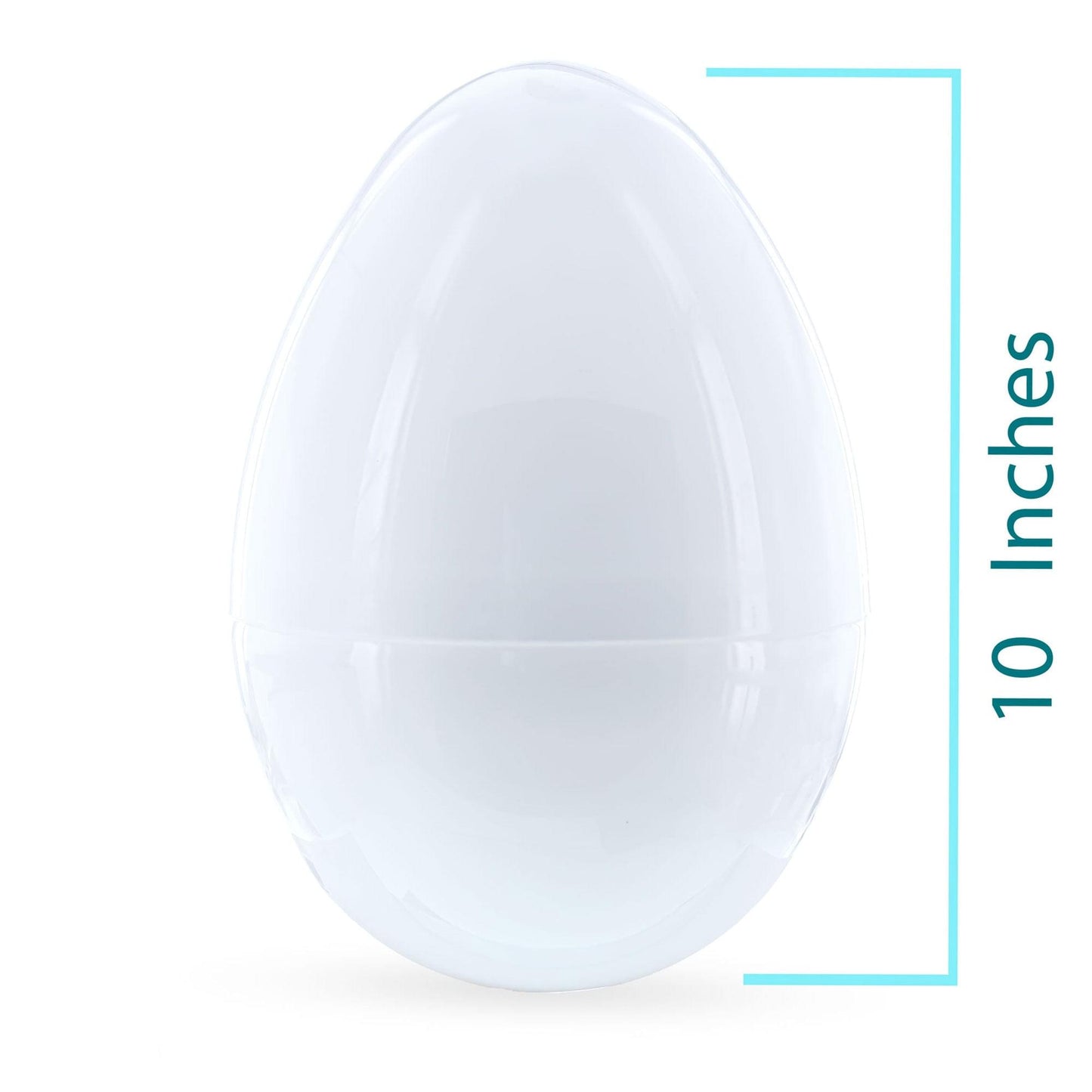 Set of 2 White Large  Jumbo  Giant Fillable Plastic Easter Eggs 10 Inches