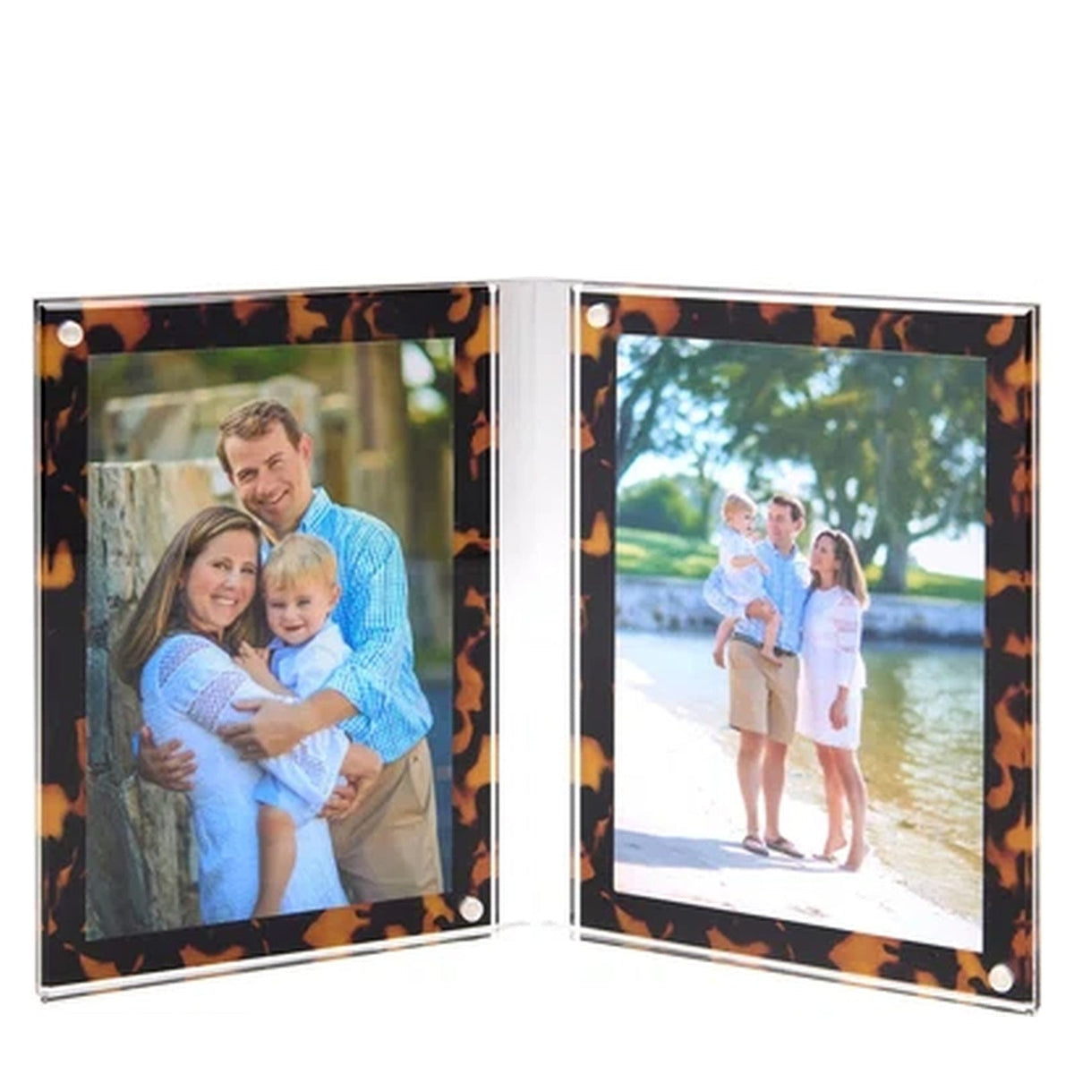 a family photo frame with pictures of a man and a woman