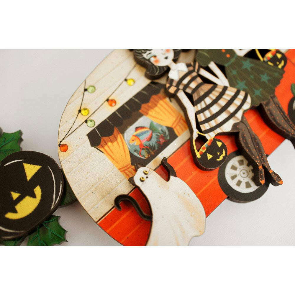 Trick or Treat Caravan Convertible Necklace & Brooch by Laliblue