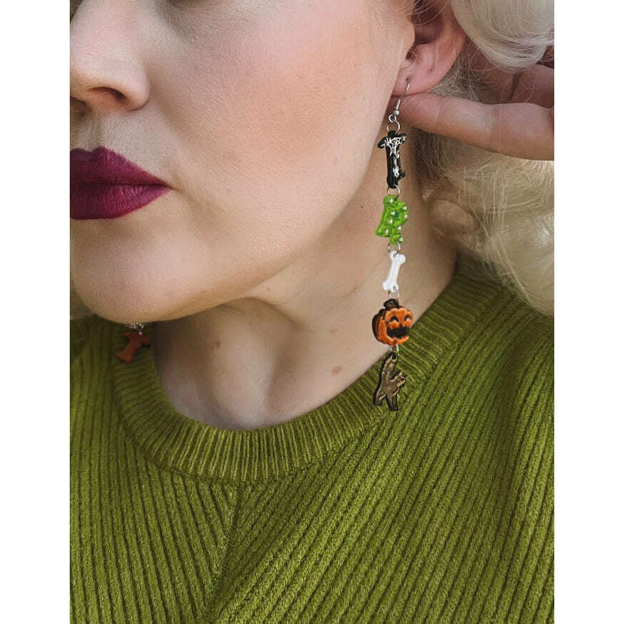 Trick or Treat Halloween Earrings by Lipstick & Chrome