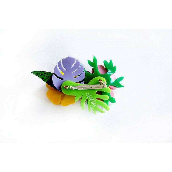 Tropical Flowers Brooch by Laliblue