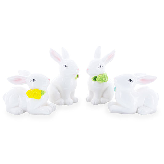 a group of white rabbits