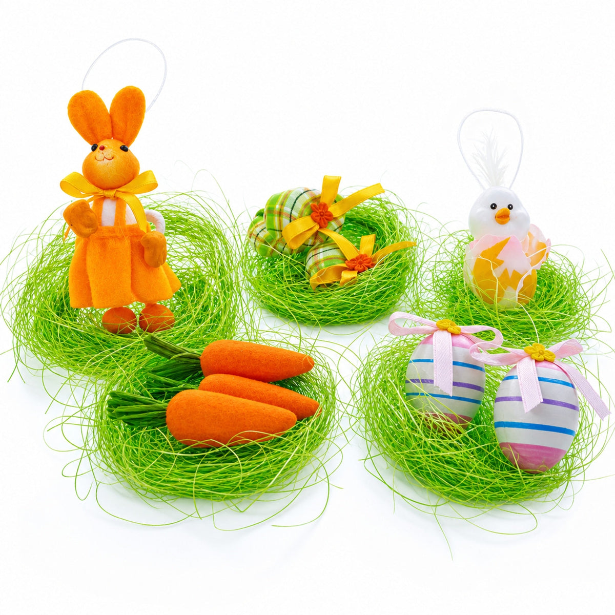 a group of easter decorations
