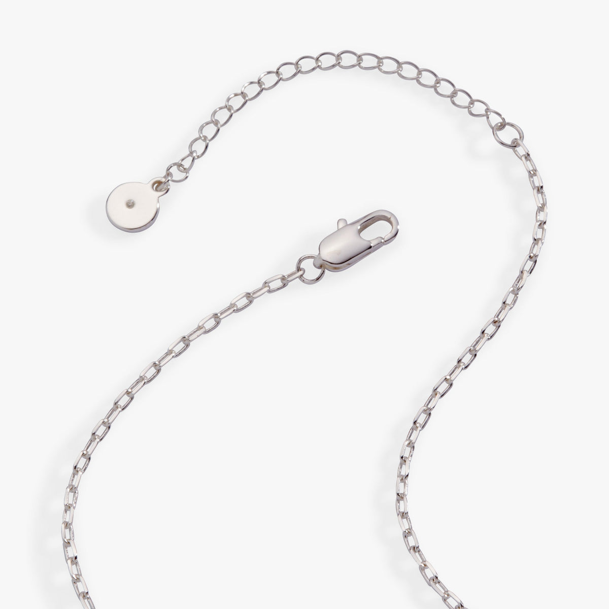 a silver chain with a hole in the middle