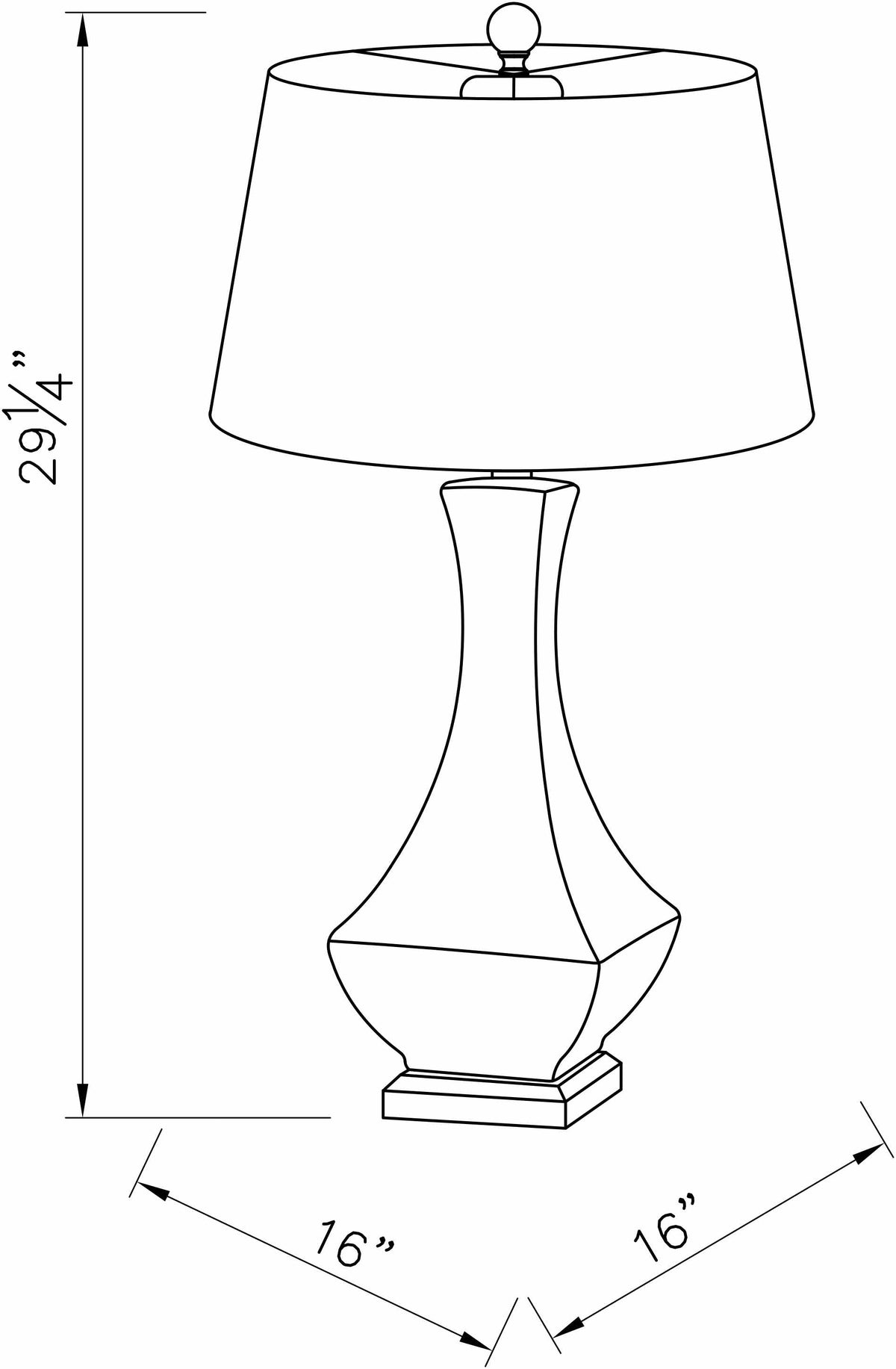 a drawing of a lamp