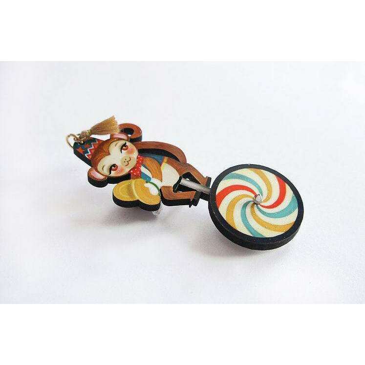 Uni-Cycle Halloween Brooch by Laliblue