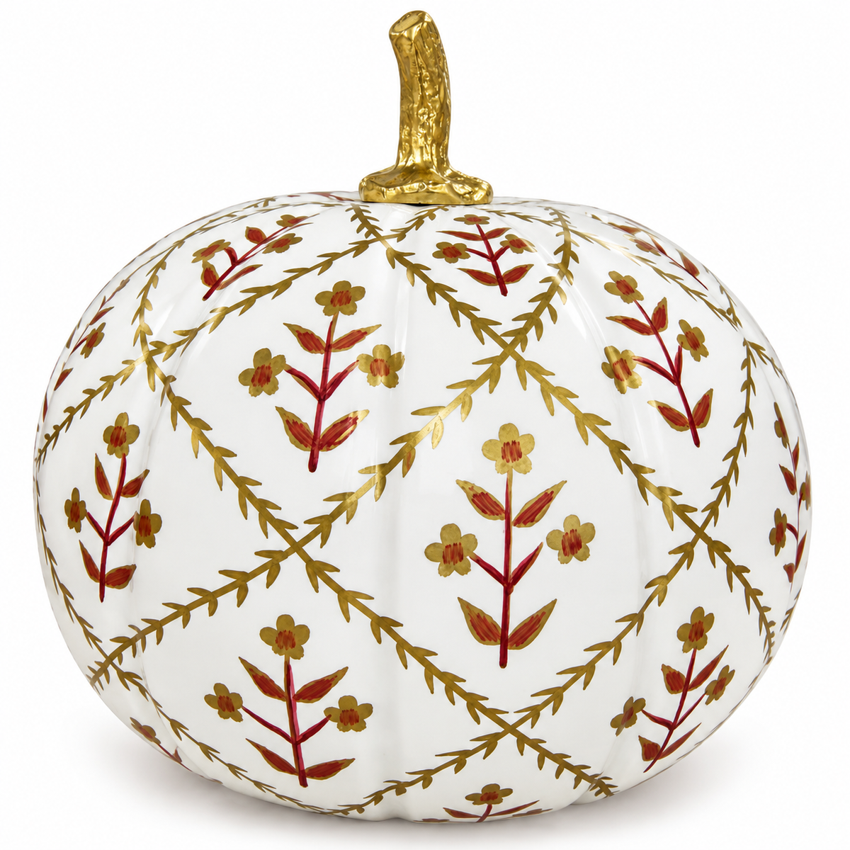 Gold Garden Trellis Pumpkin