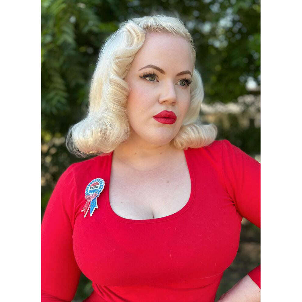 Use Your VOTE Brooch by PolyPaige x Lipstick & Chrome