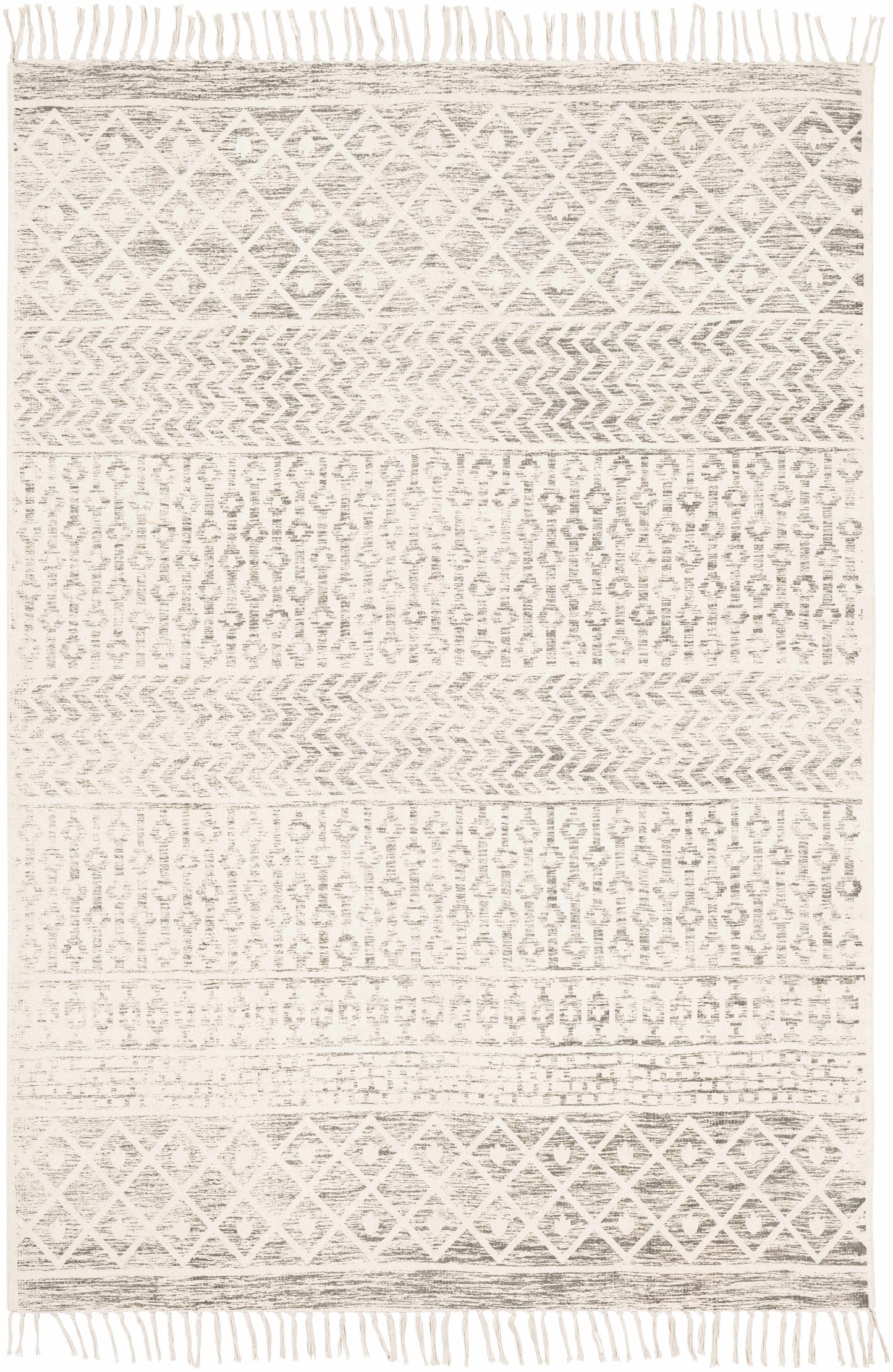 Valyermo Beige Hand Woven Cotton Rug - Clearance
