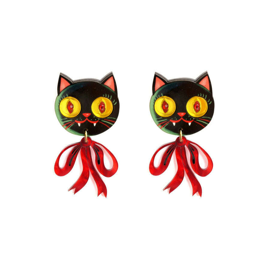 Vampire Kitten Earrings by Laliblue