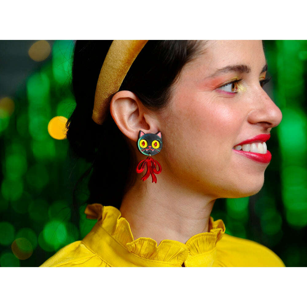 Vampire Kitten Earrings by Laliblue
