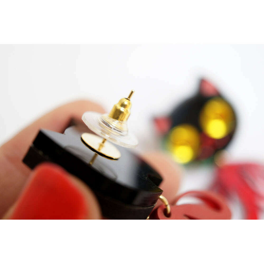 Vampire Kitten Earrings by Laliblue
