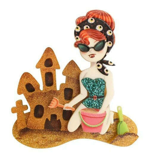 Vampire Playing with Sand Brooch by Laliblue