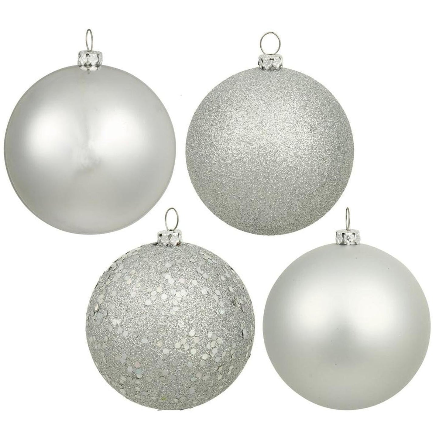Silver Christmas Ball Ornament Assortment (Set of 20)