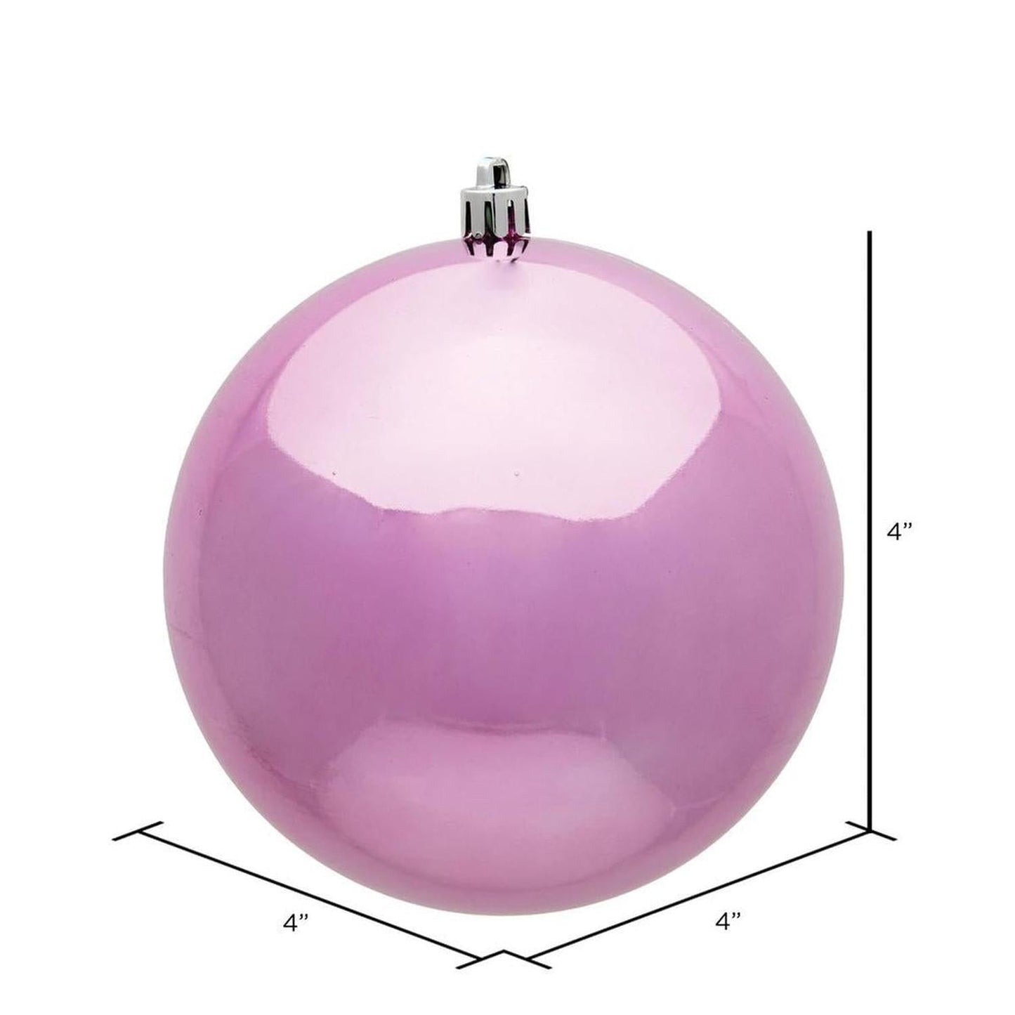 Pink Shiny Ball Christmas Tree Ornaments (6 pack)