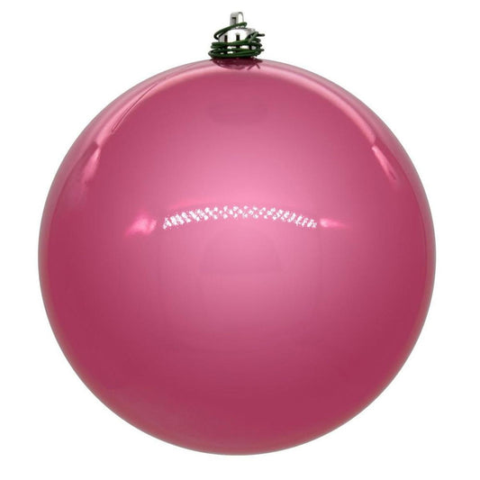 6in Pink Pearl UV Drilled Ball Ornament (4 pack)