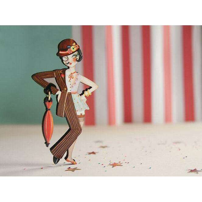 Victor Victoria Halloween Brooch by Laliblue