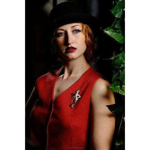 Victor Victoria Halloween Brooch by Laliblue