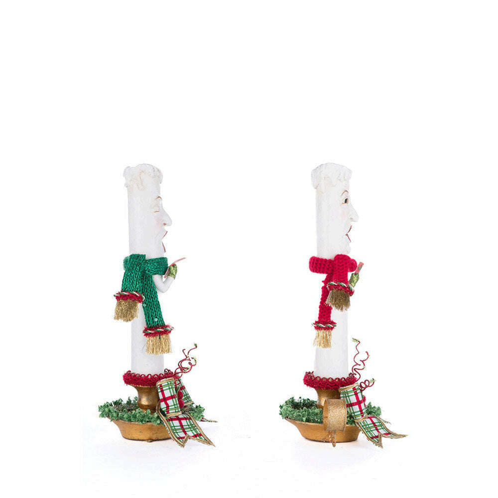 Village Of Holly Woods Caroling Candles Assortment of 2 by Katherine's Collection