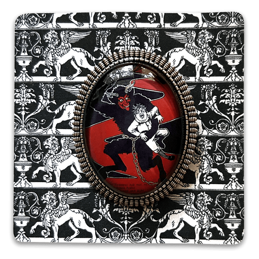 Vintage Cameo Style Krampus Brooch
