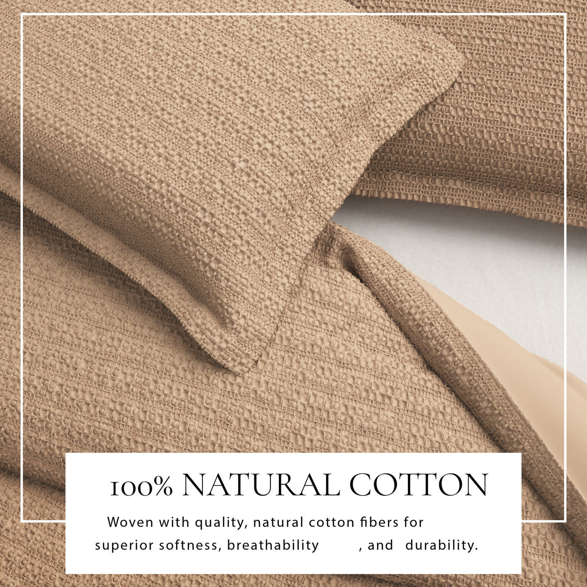 100% Cotton Honeycomb Waffle Duvet Set - Mattea Collection