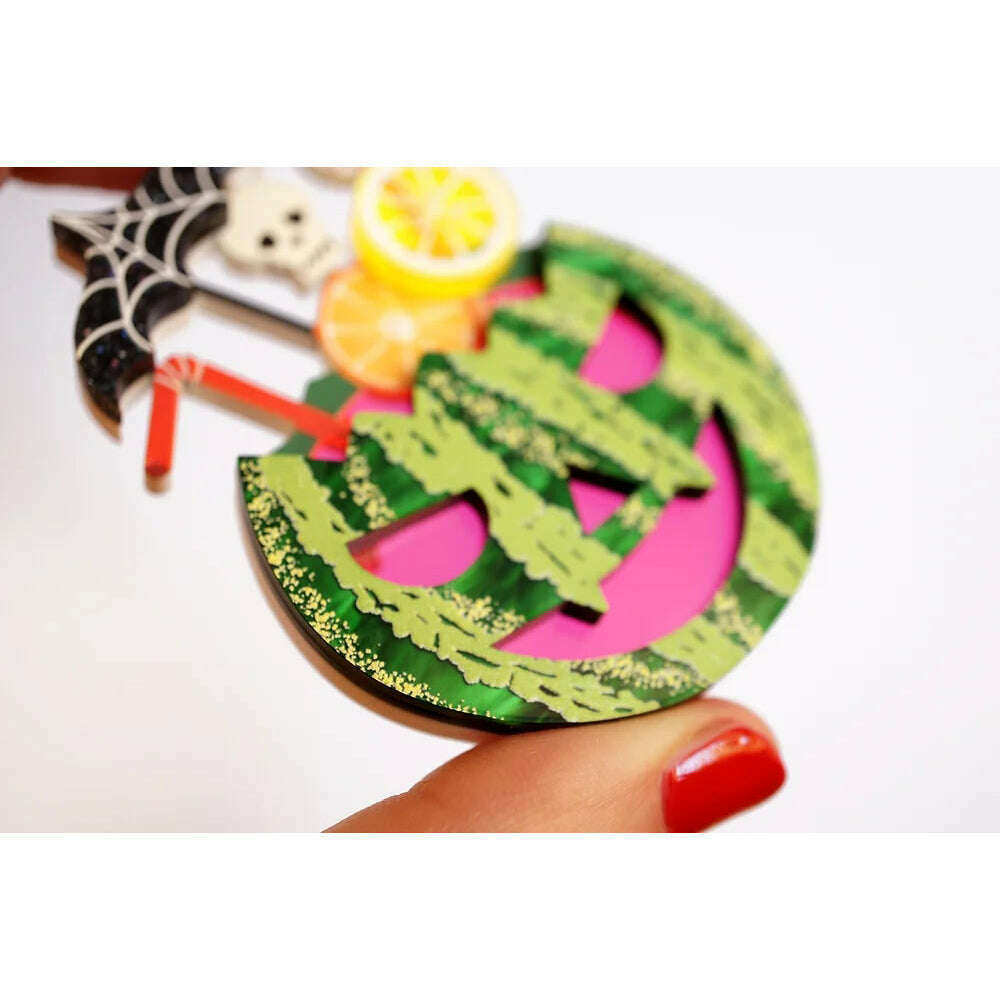 Watermelon Cocktail Brooch by Laliblue